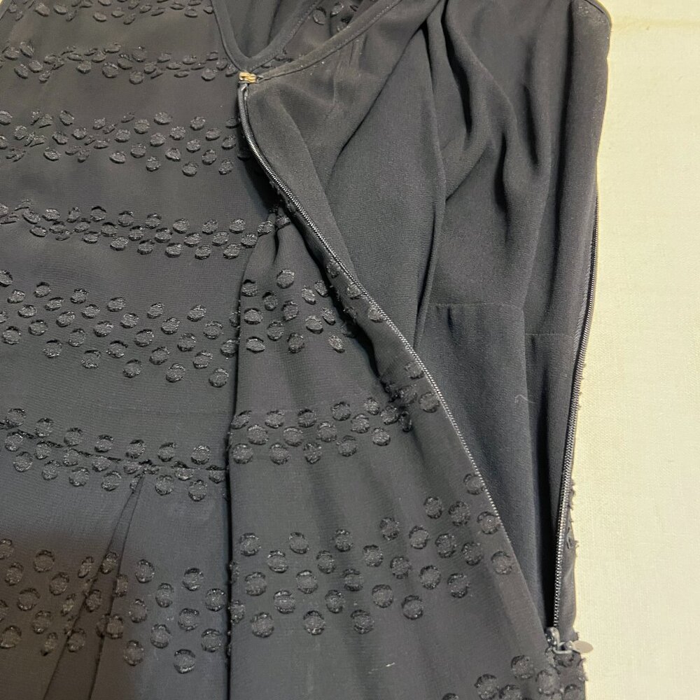Michael Kors Maxi Dress Women Navy Textured Sleeveless Resort Vacation Size L - Picture 3 of 10